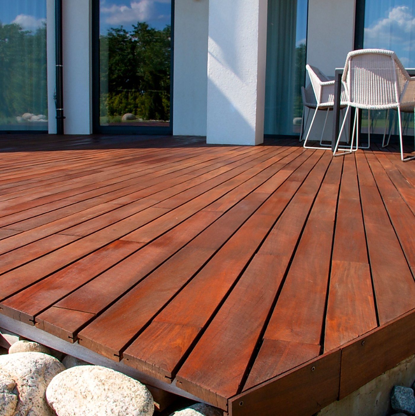Terrasse en bois exotique